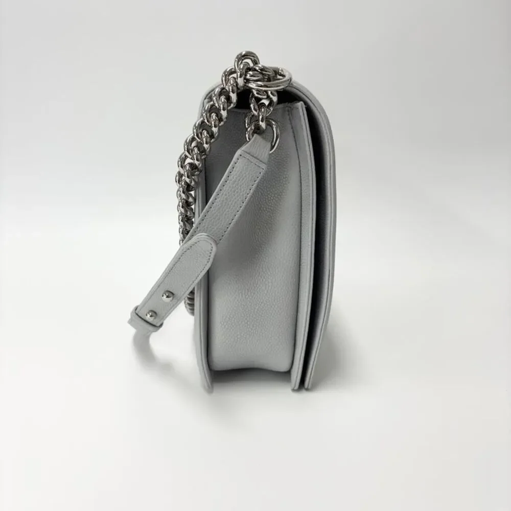 Chanel Boy Bag Caviar Silver Hardware Large